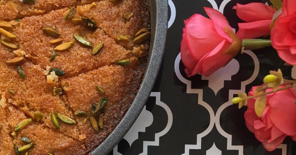 Baked Rava Kesari Semolina Saffron Cake