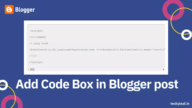 How to add code box in blogger post