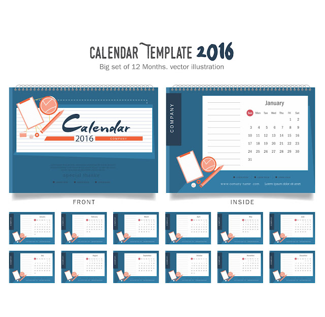 Download Desain Kalender Meja 2016