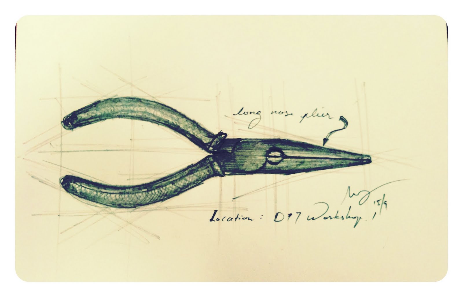 Daniel Lim Sketches Longnose plier the D&T