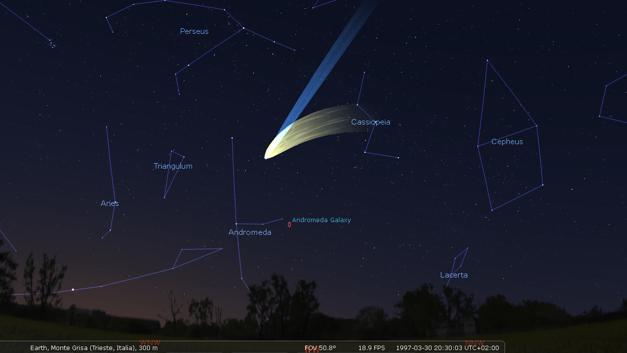 En el cielo las estrellas El cometa HaleBopp