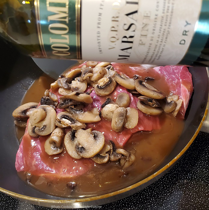 Stove Top Sirloin Steak Marsala What's Cookin' Italian Style Cuisine