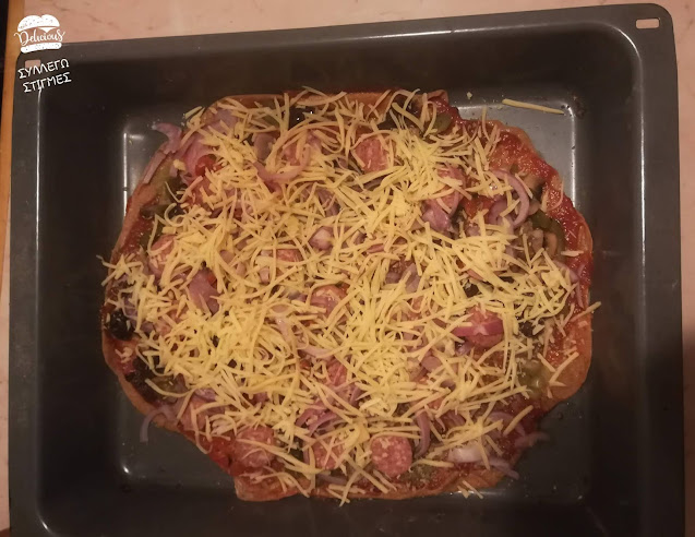 🍕Η πιο εύκολη και γρήγορη ζύμη για σπιτική pizza (Easy and quick homemade pizza)