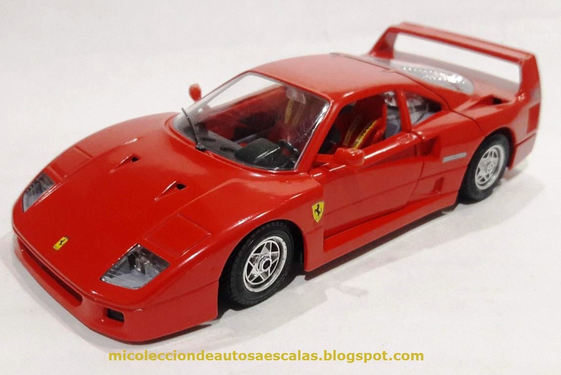 Mi colección de autos a escala.: 1987 Ferrari F40 Pininfarina Burago 1:24