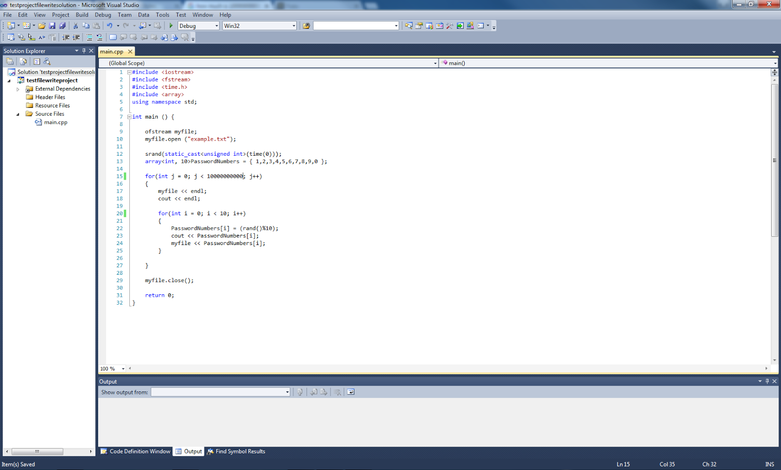 C computer programming how to print 10 billion random 10 digit