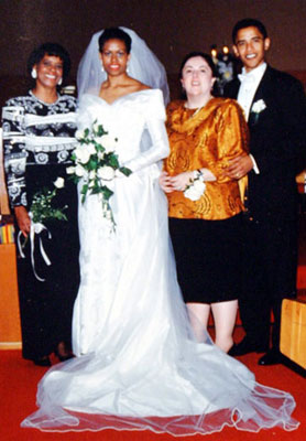 The Wedding Photograph of President Barack Obama and Michelle Obama