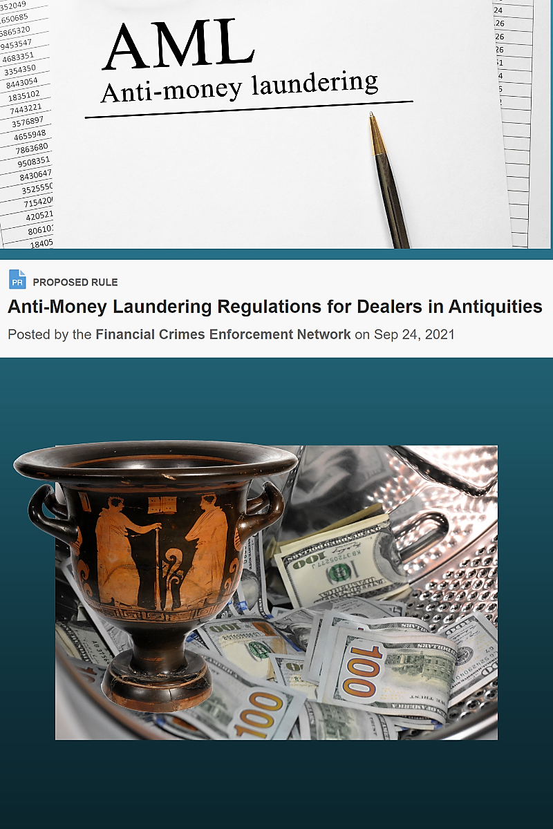 Cultural Property Stakeholders Clash Over AML/CFT Regs for Antiquities  Dealers - Cultural Heritage Lawyer