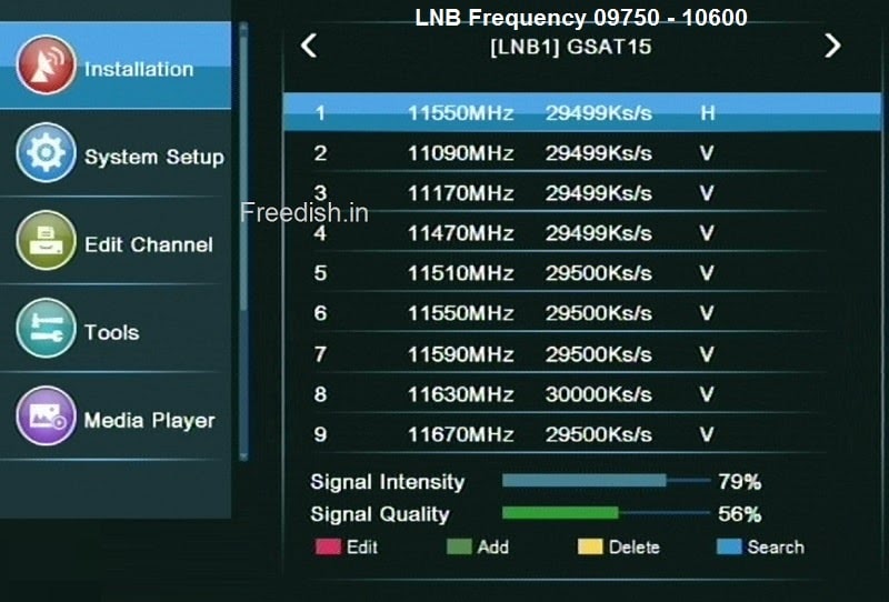 DD Free dish New Frequency List with Setting 22 November 2022 Freedish