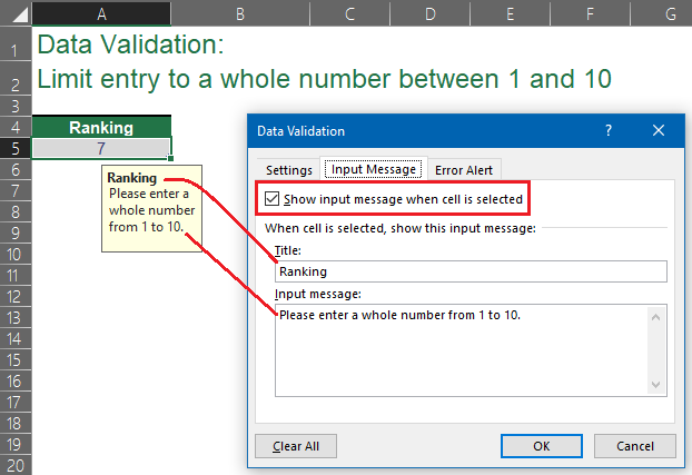 Excel Data Validation - Explained