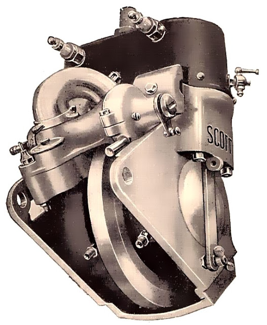 Scott Two-Stroke Parallel Twin Engine