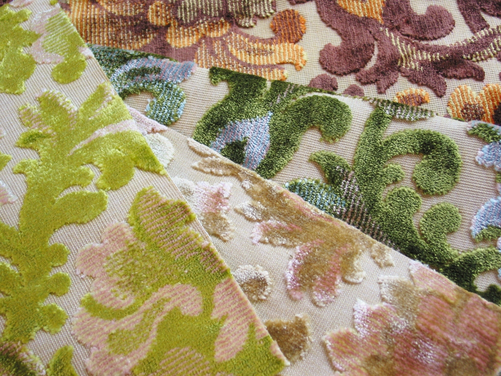 Niesz Vintage Home...and fabric: Vintage Cut Velvet Fabric Collection