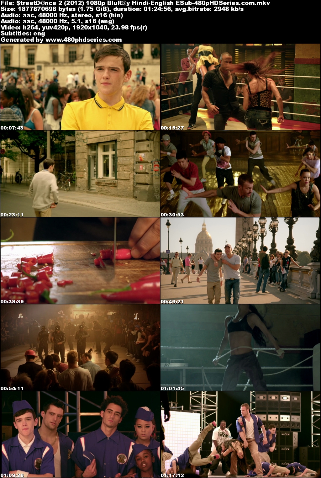 Watch Online Free StreetDance 2 (2012) Hindi Dual Audio BluRay 1080p 720p 480p