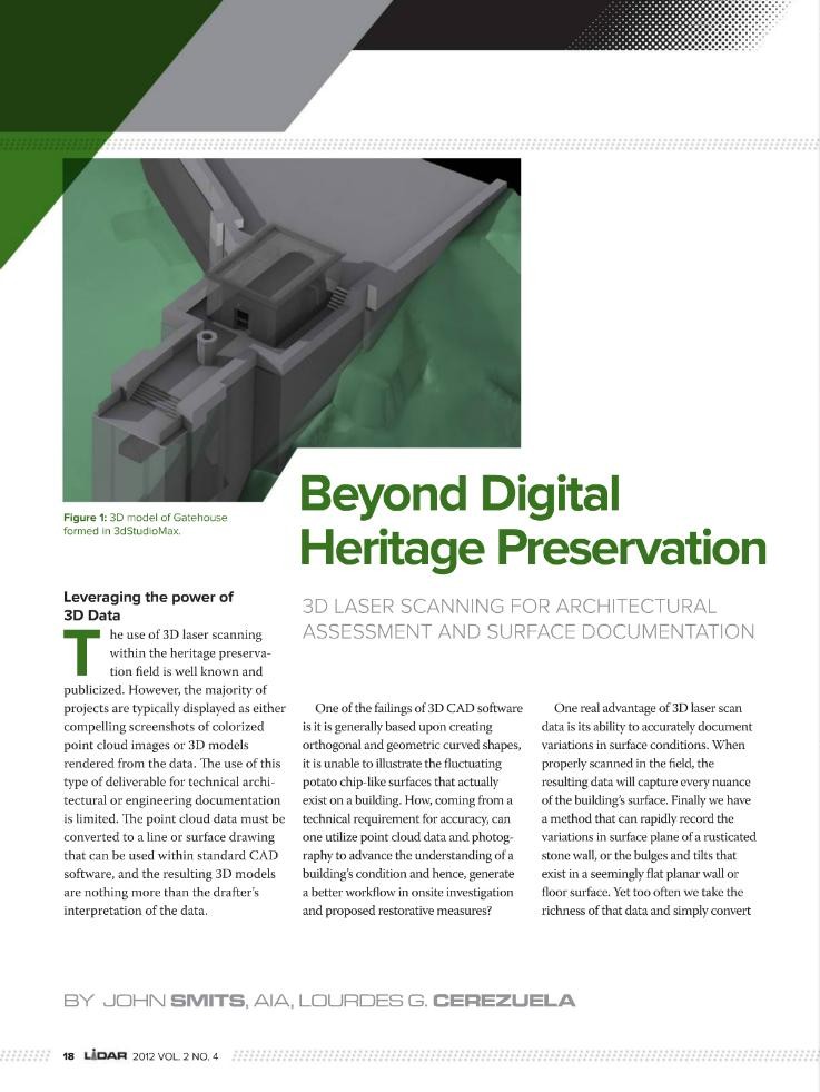 LIDAR Article I Beyond Digital Heritage Preservation 3D Laser