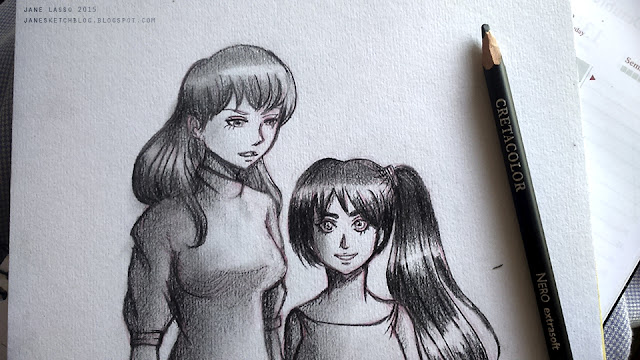 Dibujo de chicas en estilo manga