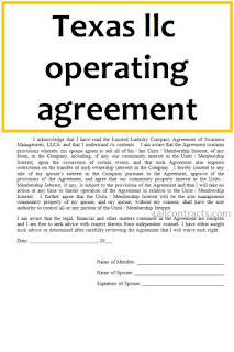 texas llc operating agreement | Sample contracts