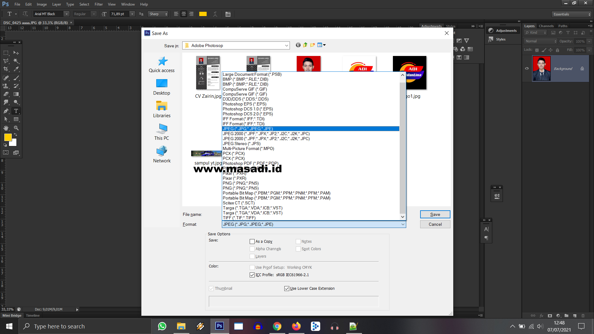 Cara mengecilkan Ukuran Foto menjadi 200kb di Photoshop dengan Mudah