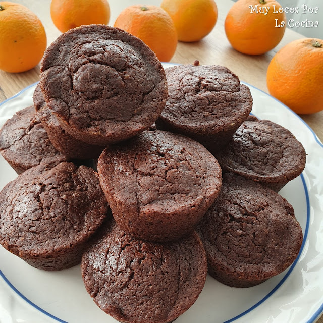 Muy Locos Por La Cocina Muffins de Chocolate y Naranja (sin huevo y