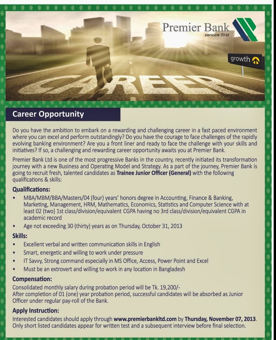 Multinational Jobs, Bank Jobs, Govt Jobs, Jobs in Bangladesh Premier