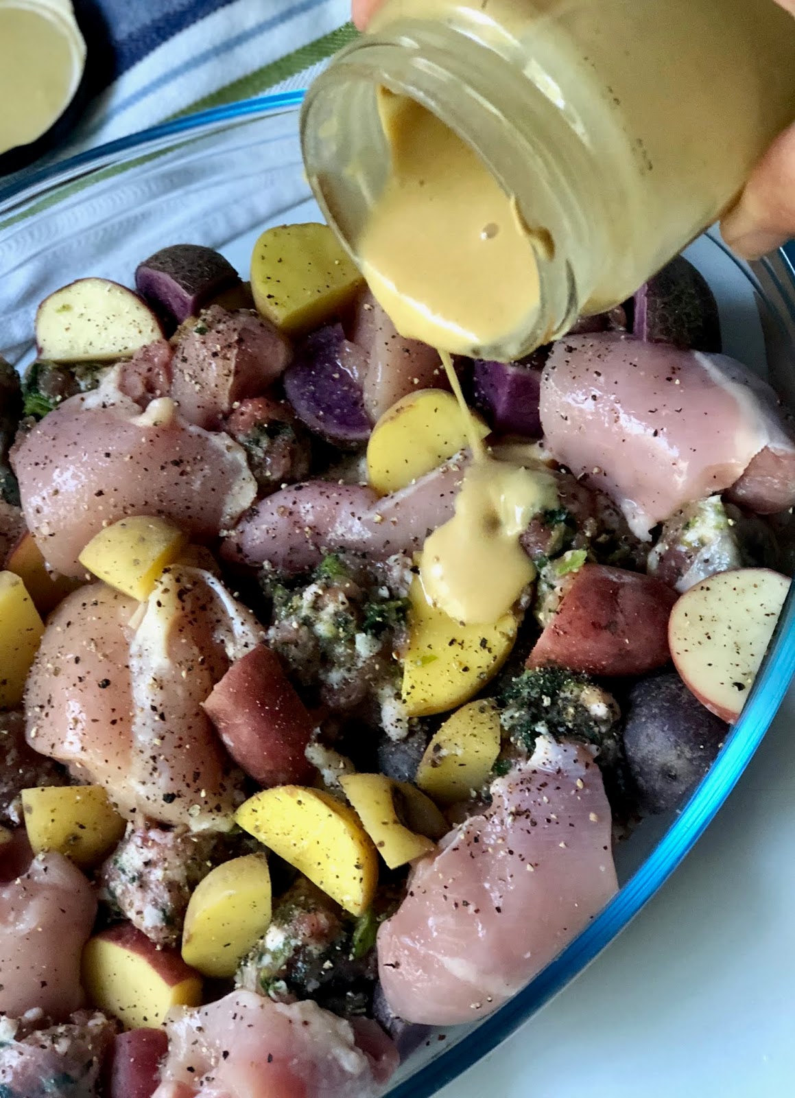 Chicken, Sausage & Potato Bake