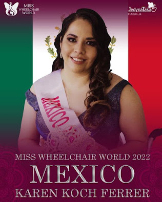 Karen Koch Ferrer finalista de México en Miss Wheelchair World