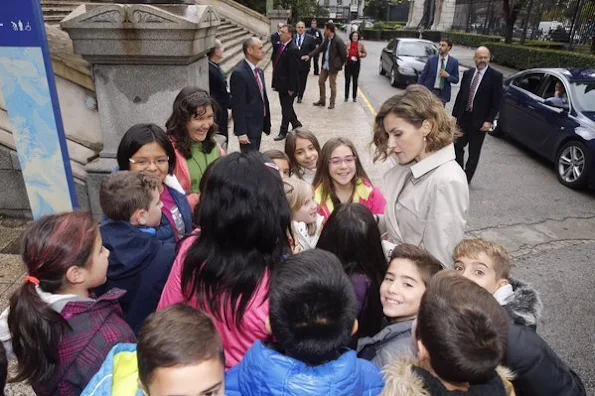 Queen Letizia of Spain attended the first seminar about 'Spain 2030, Spanish Cooperation and the new agenda for sustainable development' at the National Library