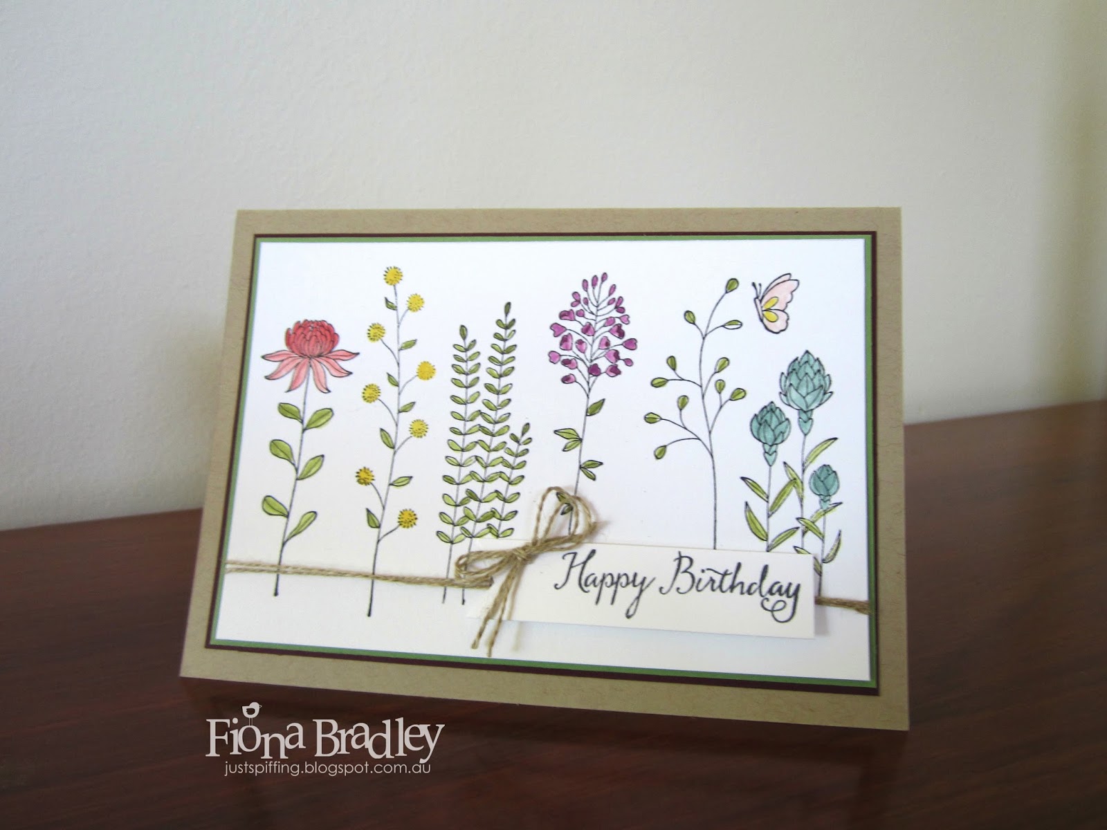 Flowering Fields Birthday - Handmade by Fiona