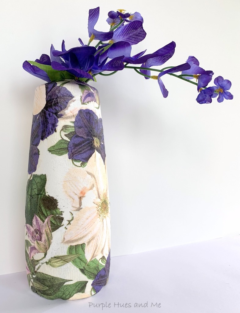 Purple Hues and Me: Decoupage Coffee Creamer Vase DIY
