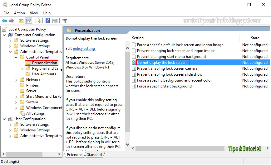 Cara Menonaktifkan Lock Screen di Windows 10/11 Mastertipsorialindo