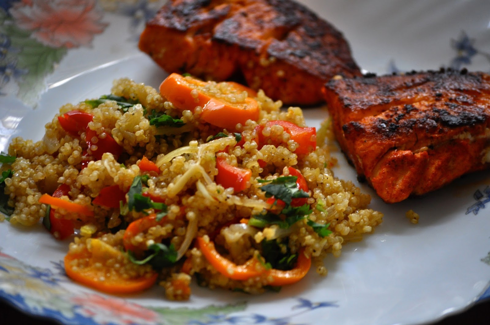 Pinch Of Swad Quinoa Salad with Tandoori Salmon