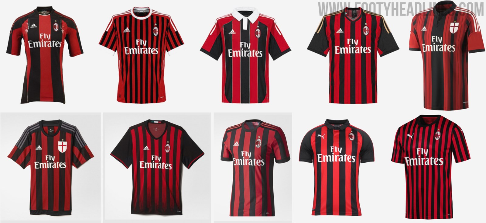 18 Clubs & Over 150 Kits Football Kit Evolution In The Last Decade