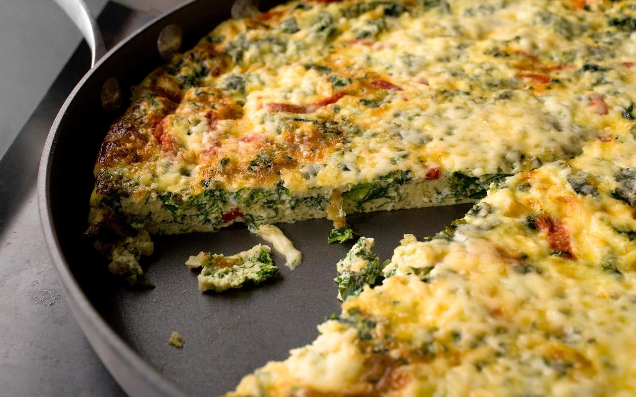 Kale and Bacon Frittata SmartPoints 4 healthy weight watchers recipes