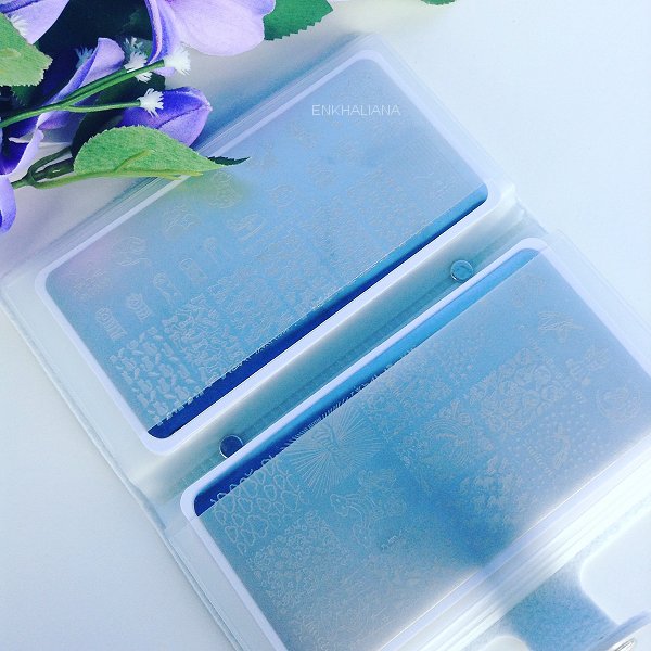 Slots Unicor Holo Rectangular Organizer Laser Nail Stamping Plate Holder Case SKU:J6429TM