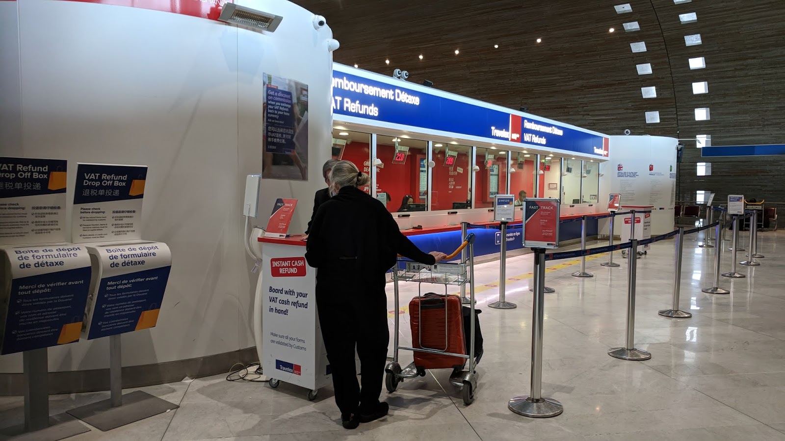 The Travelex Counter at Charles De Gaulle Airport, Paris, France