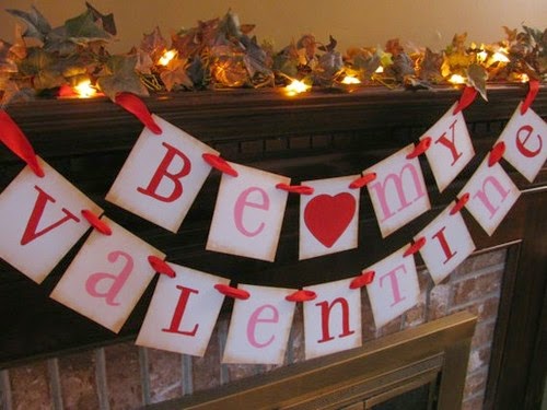Home made valentines bunting Home made valentines bunting