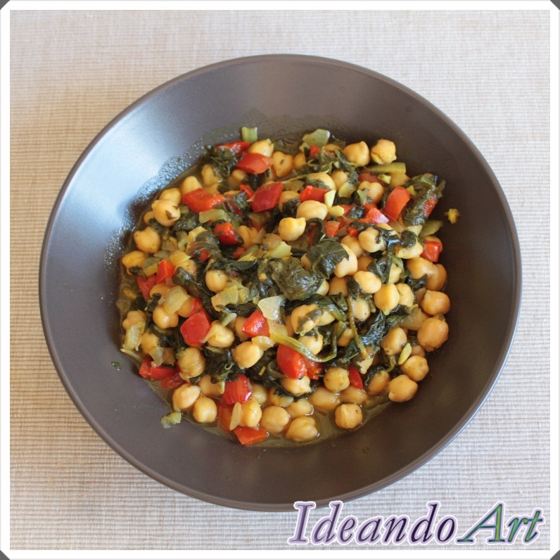 IdeandoArt Receta de espinacas con garbanzos para Pascua
