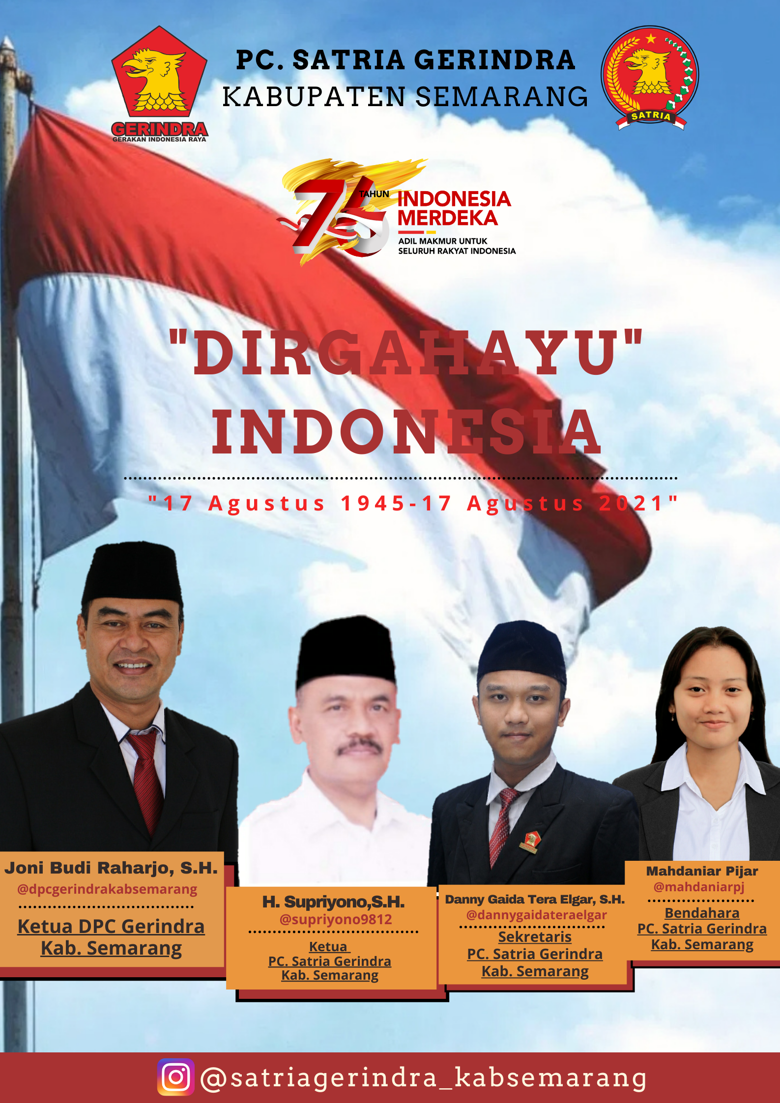 Kader Muda Partai Gerindra Kabupaten Semarang, Provinsi Jawa Tengah.