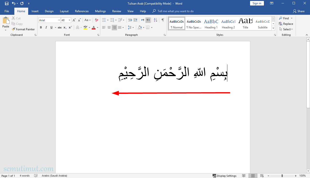 Cara Menulis Arab di Word dengan Harakat Lengkap ...