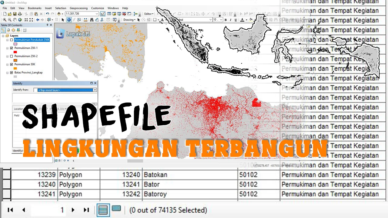 Data Shapefile Lingkungan Terbangun Indonesia