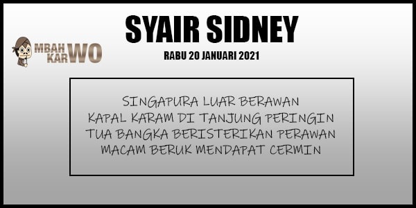 Syair Sdy Rabu 20 Januari 2021 Forum Kode Syair Toto