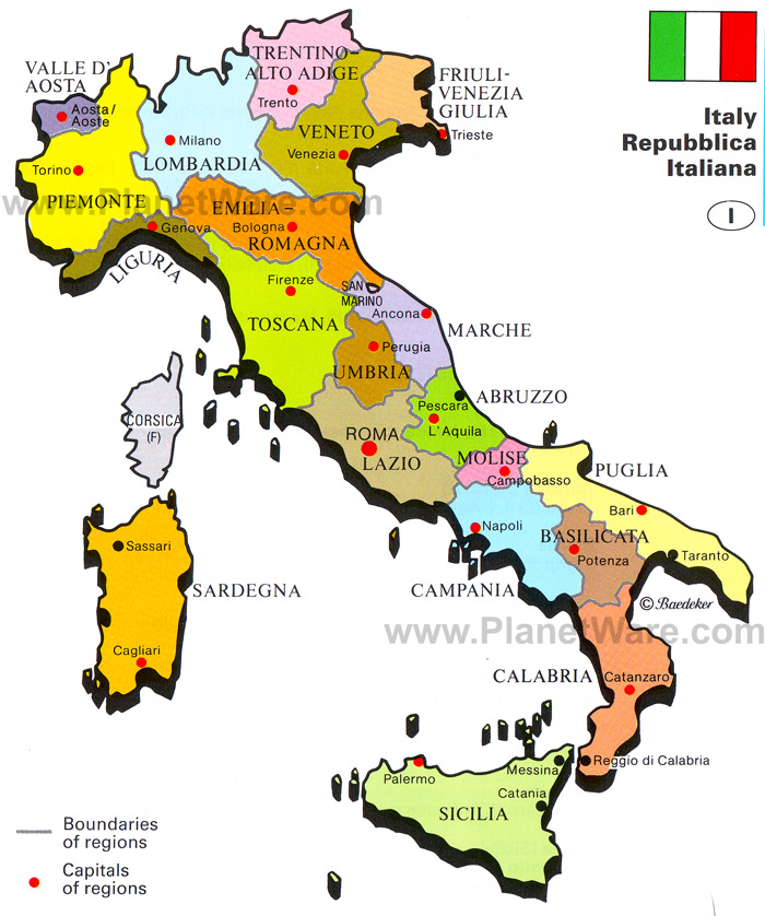 italy republic map