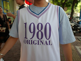 front of shirt with message "1980 Original"