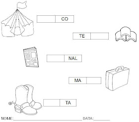Atividade para Alfabetização - Complete a palavra com a sílaba 6