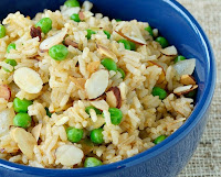 Arroz com Ervilhas e Amêndoas (vegana)