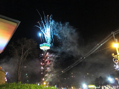 downtown gatlinburg at night, tennessee, new years, fireworks downtown gatlinburg at night, tennessee, new years, fireworks