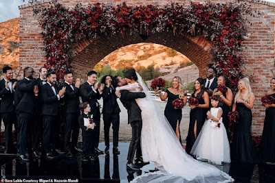 Miguel marries Nazanin Mandi at a ceremony outside of Los Angeles