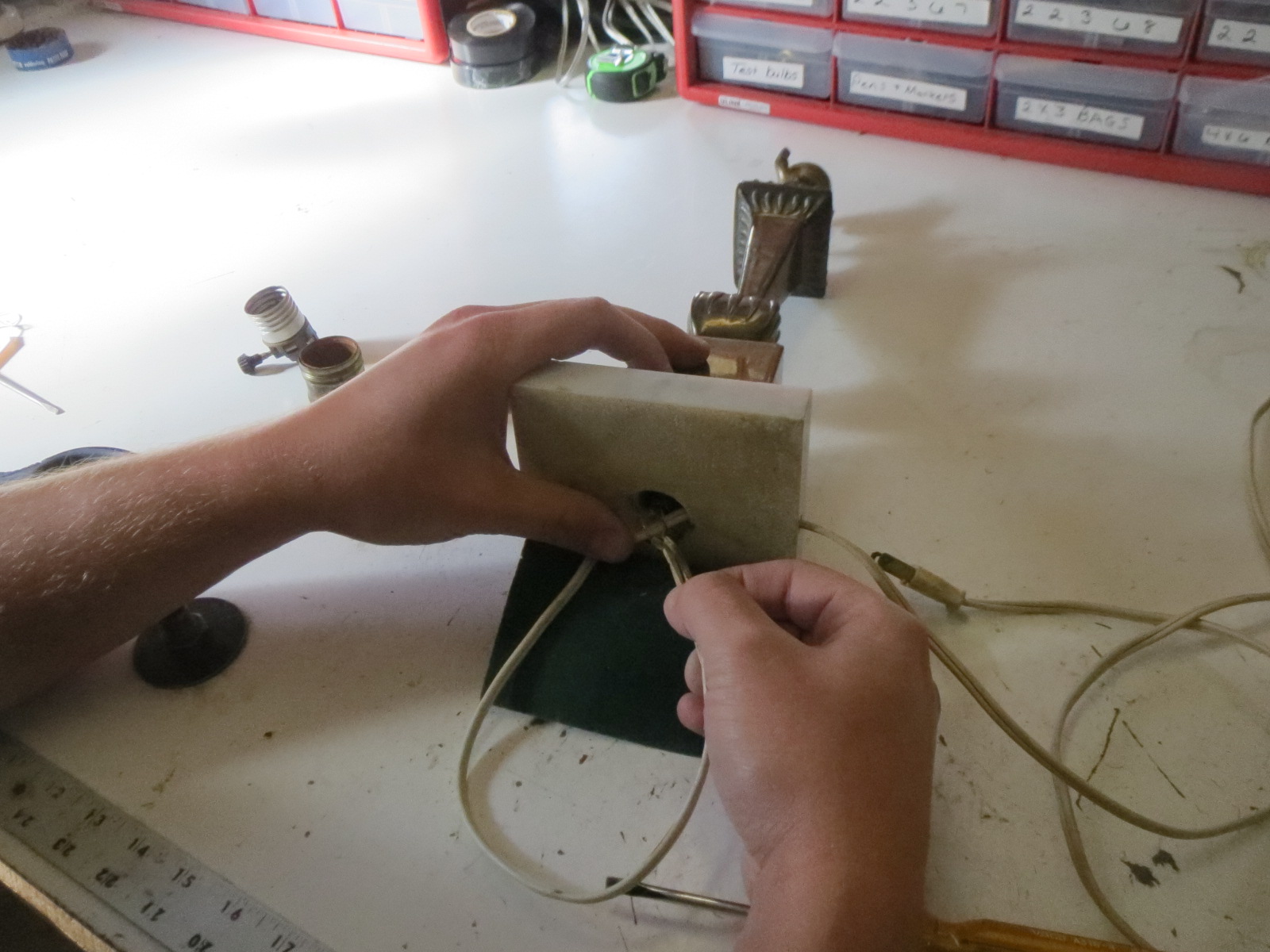 Lamp Parts and Repair Lamp Doctor Simple Cord Replacement on Table Lamp