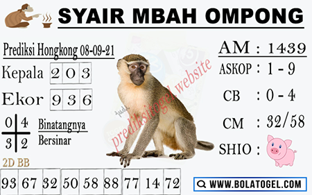 Syair Mbah Ompong HK Rabu 08-Sep-2021