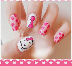 nail kitty hello nails decoradas designs unas unas easy manicure arts para simple fotos pintadas hermosas rose cortas cute guardado