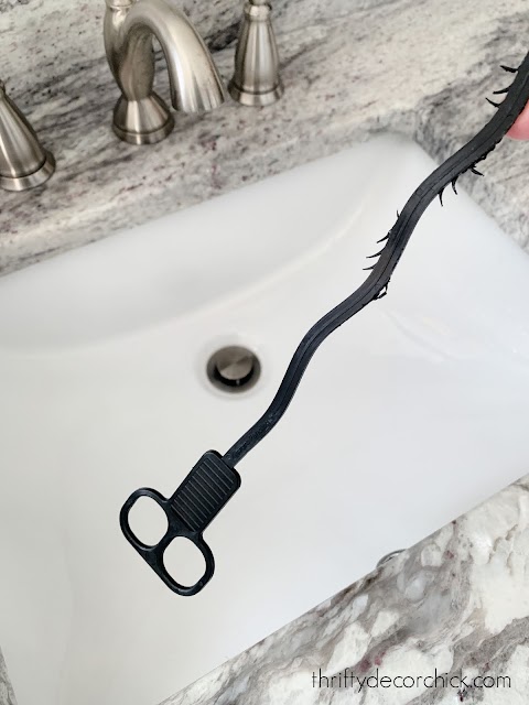 easy tool for cleaning hair out of sinks