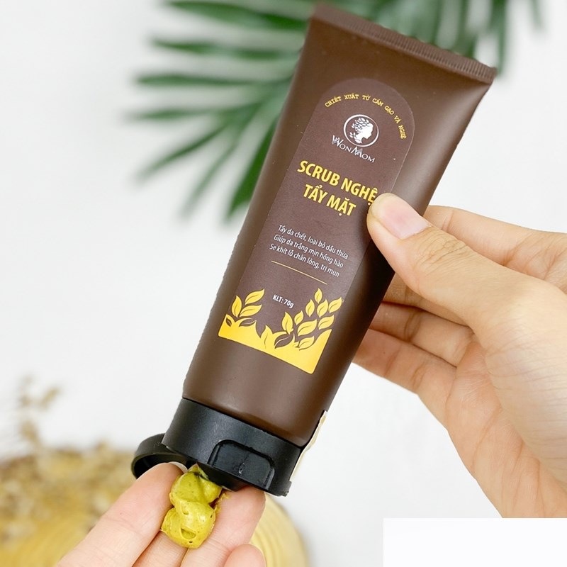 Wonmom Scrub nghệ tẩy tế bào chết da mặt, tái tạo da 70g.